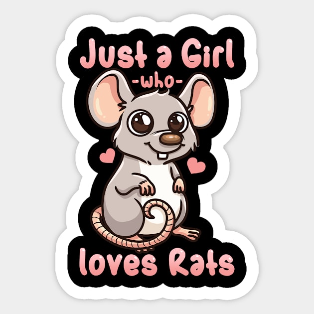 Rat Rat Lover Kawaii Sticker by CreativeGiftShop